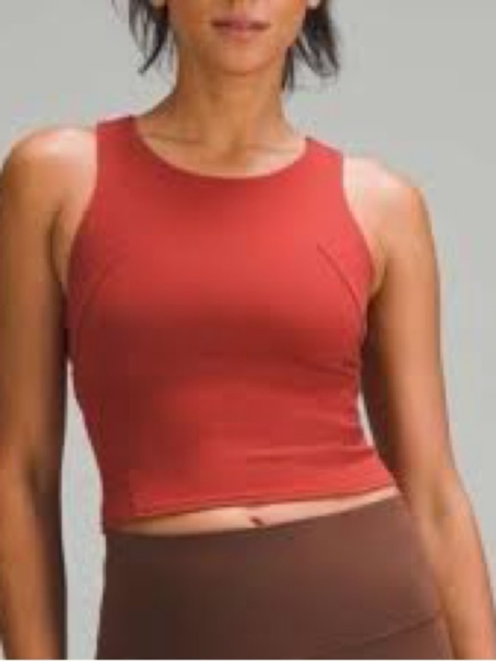 lululemon athletica Rust Red Cropped Tank 805